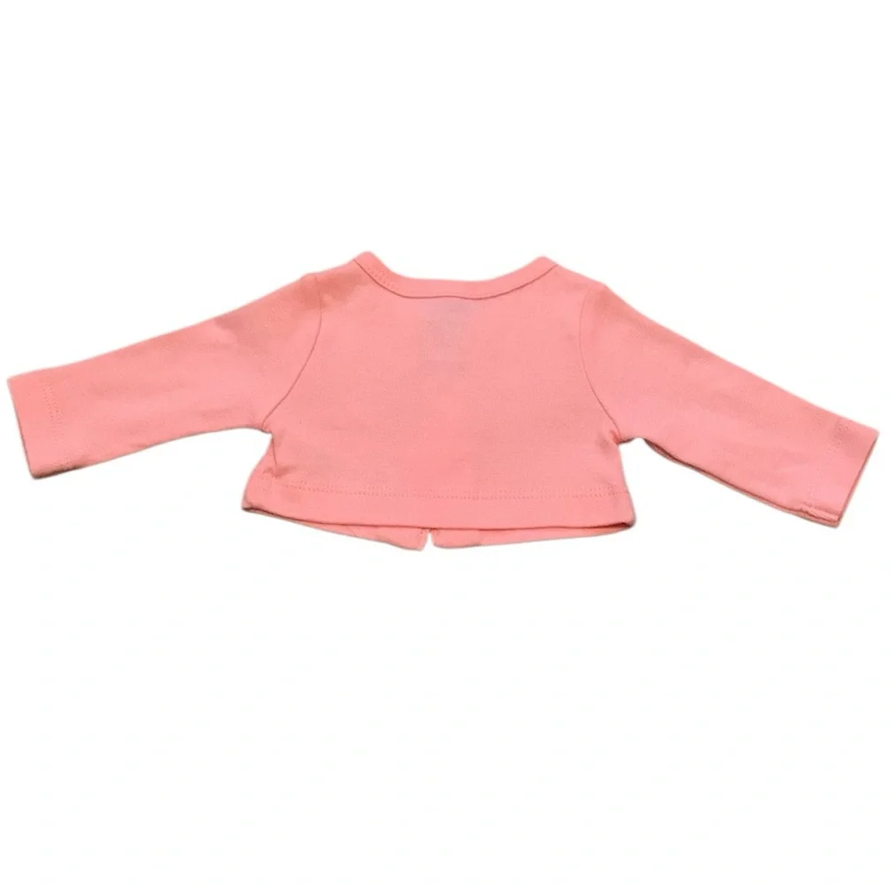Carter’s Child Of Mine Preemie Pink Snap Cotton Cardigan Valentine’s Day.  V